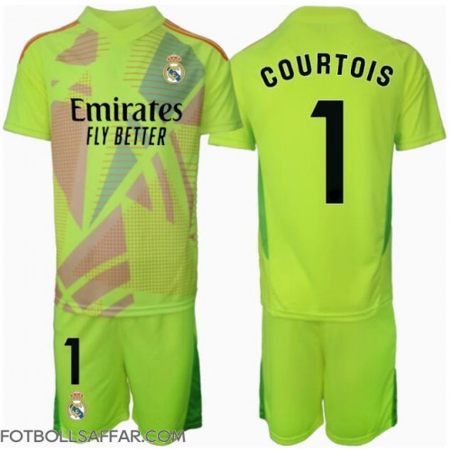 Real Madrid Thibaut Courtois #1 Målvakt Tredje Dräkt Barn 2024-25 Kortärmad (+ Korta byxor)